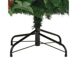 vidaXL Künstlicher Weihnachtsbaum Klappbar mit Zapfen   Beeren 180 cm Modell 3