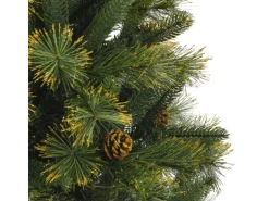 vidaXL Künstlicher Weihnachtsbaum Klappbar mit Zapfen 150 cm