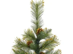 vidaXL Künstlicher Weihnachtsbaum Klappbar mit Zapfen 150 cm