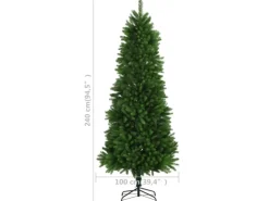 vidaXL Künstlicher Weihnachtsbaum Naturgetreue Nadeln 240 cm Grün