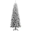 vidaXL Künstlicher Weihnachtsbaum Beschneit 240 cm PVC PE