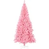 vidaXL Künstlicher Weihnachtsbaum mit Ständer Rosa 210 cm PVC