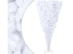 vidaXL Künstlicher Weihnachtsbaum mit Ständer Umgekehrt Weiß 240 cm