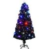 vidaXL Künstlicher Weihnachtsbaum mit StänderLED 150 cm Fiberoptik