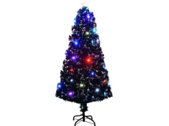 vidaXL Künstlicher Weihnachtsbaum mit StänderLED 150 cm Fiberoptik