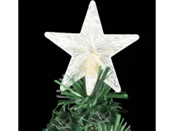 vidaXL Künstlicher Weihnachtsbaum mit StänderLED 150 cm Fiberoptik