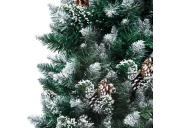 vidaXL Künstlicher Weihnachtsbaum mit Zapfen und Schnee 180 cm