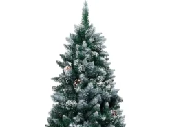 vidaXL Künstlicher Weihnachtsbaum mit Zapfen und Schnee 180 cm