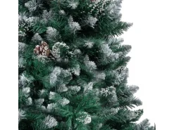 vidaXL Künstlicher Weihnachtsbaum mit Zapfen und Schnee 180 cm