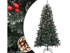 vidaXL Künstlicher Weihnachtsbaum mit Ständer Grün 180 cm PVC
