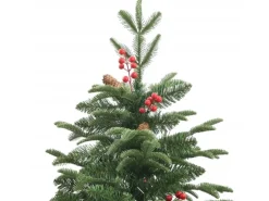 vidaXL Künstlicher Weihnachtsbaum Klappbar mit Zapfen   Beeren 210 cm Modell 3