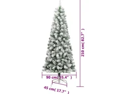 vidaXL Künstlicher Weihnachtsbaum Klappbar Beschneit 210 cm Modell 4