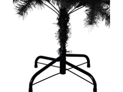 vidaXL Künstlicher Weihnachtsbaum mit Ständer Schwarz 150 cm PVC