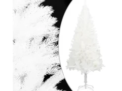 vidaXL Künstlicher Weihnachtsbaum Naturgetreue Nadeln Weiß 240 cm