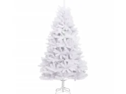 vidaXL Künstlicher Weihnachtsbaum Klappbar mit Ständer Weiß 240 cm