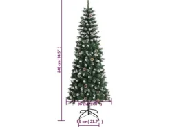 vidaXL Künstlicher Weihnachtsbaum mit Ständer Grün 240 cm PVC Modell 1