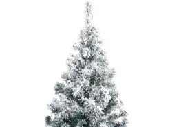 vidaXL Künstlicher Weihnachtsbaum Beschneit Grün 240 cm PVC