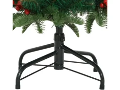 vidaXL Künstlicher Weihnachtsbaum Klappbar mit Zapfen Beeren 120 cm