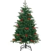 vidaXL Künstlicher Weihnachtsbaum Klappbar mit Zapfen   Beeren 150 cm Modell 3