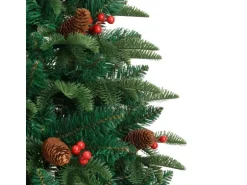 vidaXL Künstlicher Weihnachtsbaum Klappbar mit Zapfen   Beeren 150 cm Modell 3