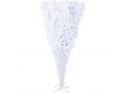 vidaXL Künstlicher Weihnachtsbaum mit Ständer Umgekehrt Weiß 210 cm