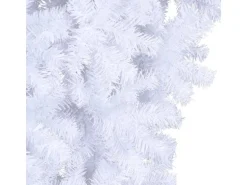 vidaXL Künstlicher Weihnachtsbaum mit Ständer Umgekehrt Weiß 210 cm