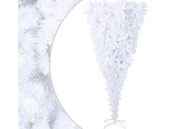 vidaXL Künstlicher Weihnachtsbaum mit Ständer Umgekehrt Weiß 210 cm