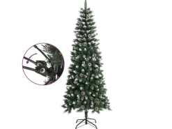 vidaXL Künstlicher Weihnachtsbaum mit Ständer Grün 210 cm PVC Modell 1