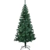 vidaXL Künstlicher Weihnachtsbaum Schillernde Spitzen Grün 210 cm PVC