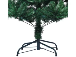 vidaXL Künstlicher Weihnachtsbaum Schillernde Spitzen Grün 210 cm PVC