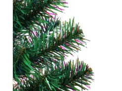 vidaXL Künstlicher Weihnachtsbaum Schillernde Spitzen Grün 210 cm PVC