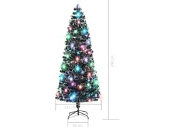 vidaXL Künstlicher Weihnachtsbaum mit Ständer/LED 240 cm Fiberoptik Modell 1