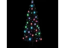 vidaXL Künstlicher Weihnachtsbaum mit Ständer/LED 240 cm Fiberoptik Modell 1