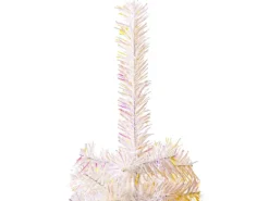 vidaXL Künstlicher Weihnachtsbaum Schillernde Spitzen Weiß 240 cm PVC