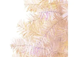 vidaXL Künstlicher Weihnachtsbaum Schillernde Spitzen Weiß 240 cm PVC