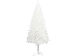 vidaXL Künstlicher Weihnachtsbaum Naturgetreue Nadeln Weiß 210 cm