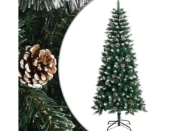 vidaXL Künstlicher Weihnachtsbaum mit Ständer Grün 150 cm PVC Modell 1