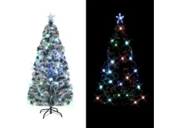 vidaXL Künstlicher Weihnachtsbaum mit StänderLED 150 cm Fiberoptik Modell 1