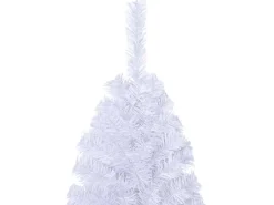 vidaXL Künstlicher Weihnachtsbaum mit Dicken Zweigen Weiß 150 cm PVC