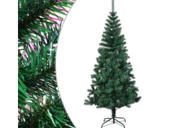 vidaXL Künstlicher Weihnachtsbaum Schillernde Spitzen Grün 240 cm PVC