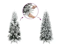 vidaXL Künstlicher Weihnachtsbaum Klappbar mit Ständer Weiß 120 cm