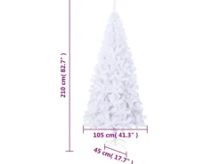 vidaXL Künstlicher Weihnachtsbaum Stahl-Ständer 210 cm 910 Zweige Modell 1