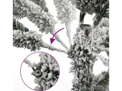 vidaXL Künstlicher Weihnachtsbaum Klappbar Beschneit 120 cm Modell 6