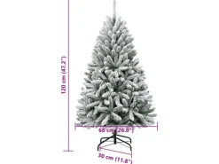 vidaXL Künstlicher Weihnachtsbaum Klappbar Beschneit 120 cm Modell 6