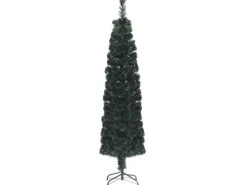 vidaXL Künstlicher Weihnachtsbaum Schlank mit Ständer 240 cm Glasfaser