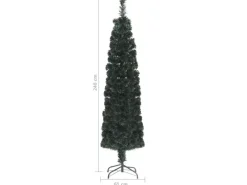 vidaXL Künstlicher Weihnachtsbaum Schlank mit Ständer 240 cm Glasfaser