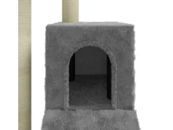 vidaXL Kratzbaum mit Sisal-KratzSäulen Hellgrau 92 cm