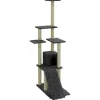 vidaXL Kratzbaum mit Sisal-KratzSäulen Dunkelgrau 155 cm