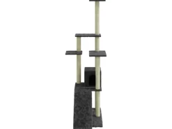 vidaXL Kratzbaum mit Sisal-KratzSäulen Dunkelgrau 155 cm