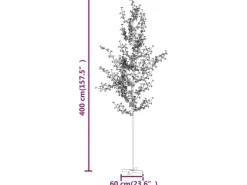vidaXL LED-Baum mit Kirschblüten Warmweiß 672 LEDs 400 cm